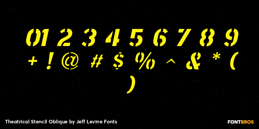 Theatrical Stencil Oblique Font Poster #4