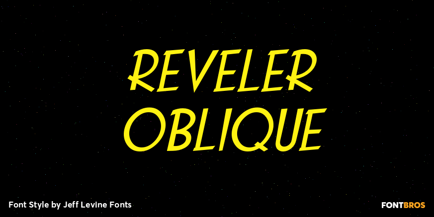 Reveler Oblique Font Poster #1