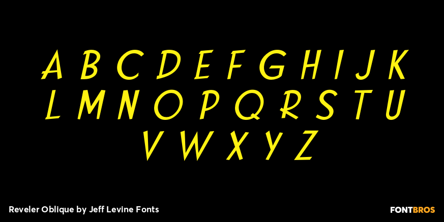 Reveler Oblique Font Poster #2