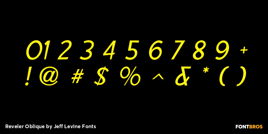 Reveler Oblique Font Poster #4
