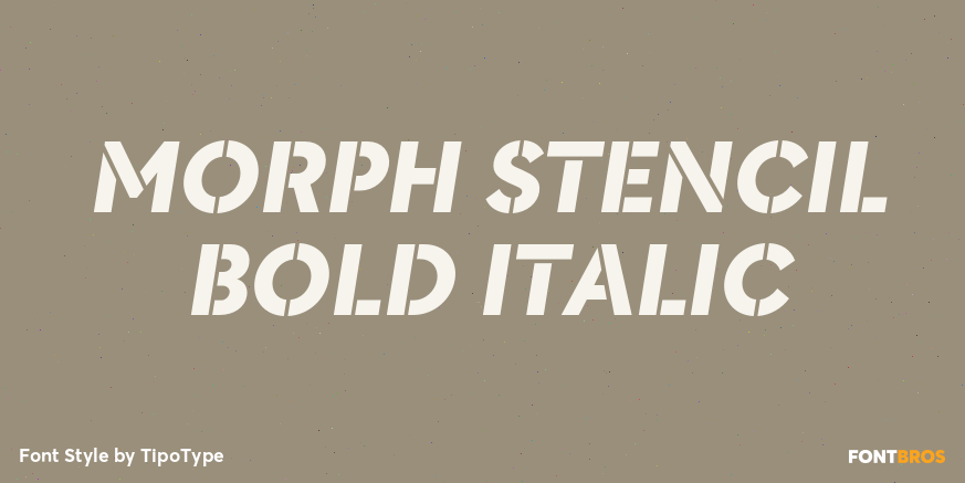 Morph Stencil Bold Italic Font Poster #1