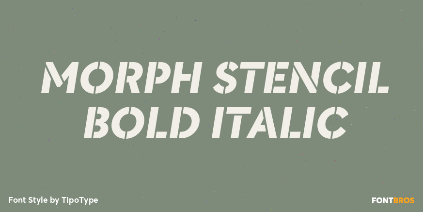 Morph Stencil Bold Italic Poster