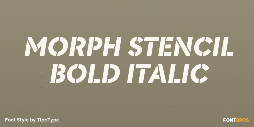 Morph Stencil Bold Italic Poster