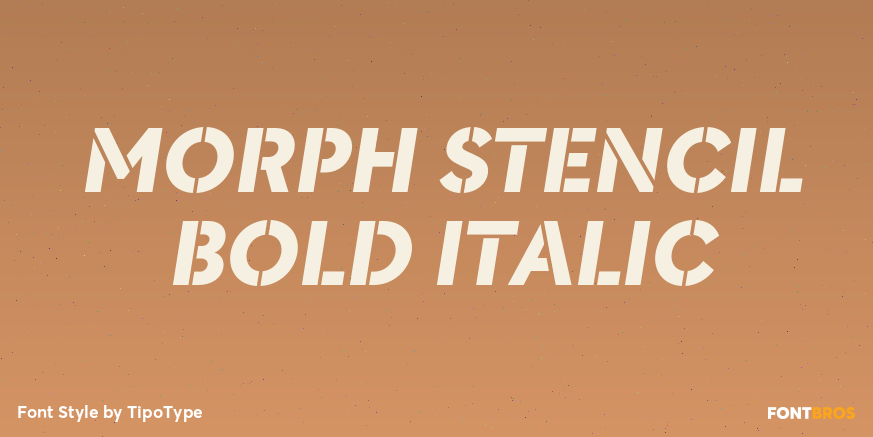 Morph Stencil Bold Italic Poster