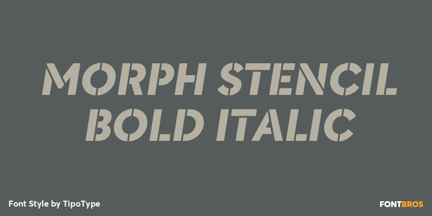 Morph Stencil Bold Italic Poster