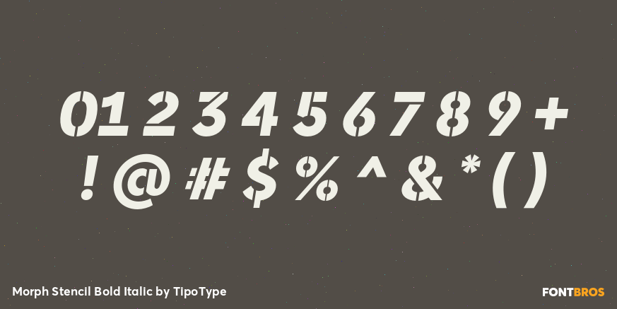 Morph Stencil Bold Italic Font Poster #1