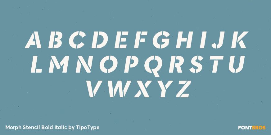 Morph Stencil Bold Italic Font Poster #1