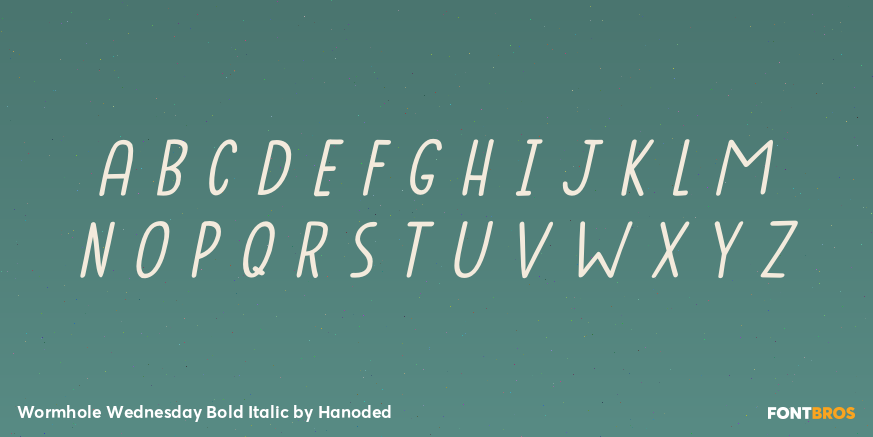 Wormhole Wednesday Bold Italic Font Poster #1