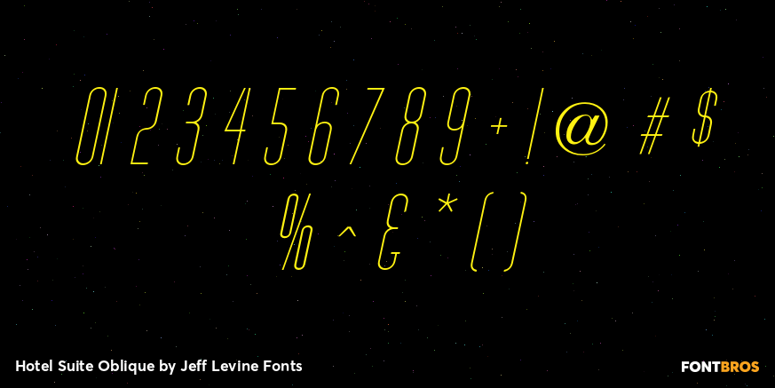 Hotel Suite Oblique Font Poster #4