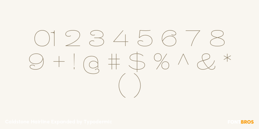 Caldstone Hairline Expanded Font Poster #1