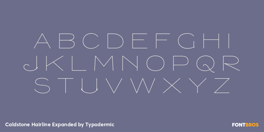 Caldstone Hairline Expanded Font Poster #1