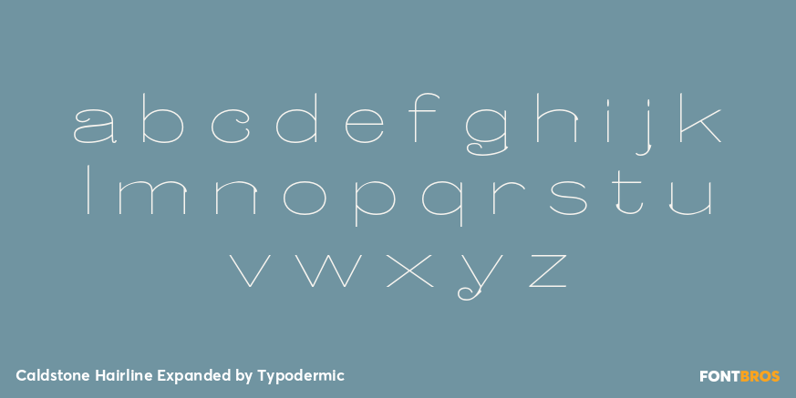 Caldstone Hairline Expanded Font Poster #1