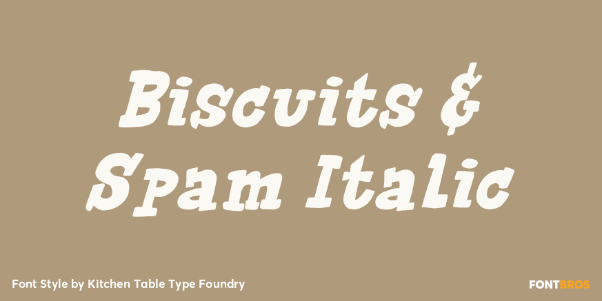 Biscuits & Spam Italic Poster