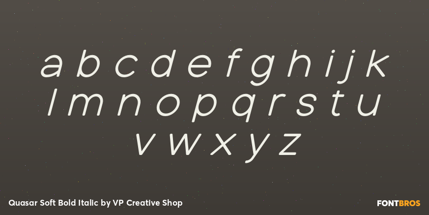 Quasar Soft Bold Italic Font Poster #3