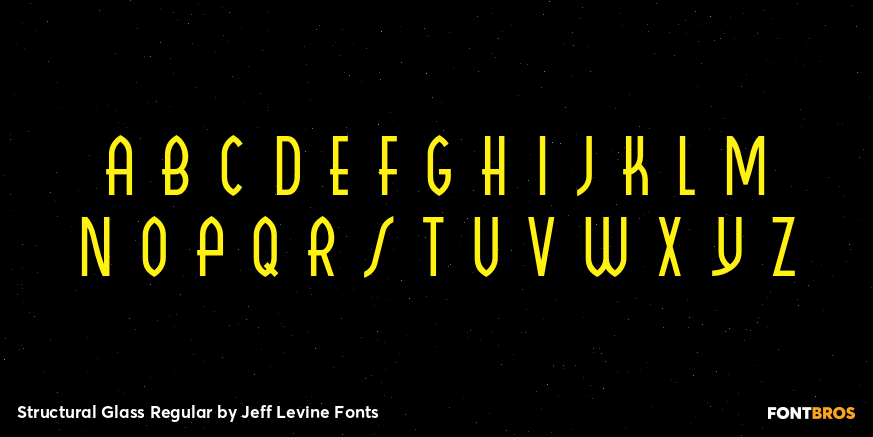 Structural Glass Regular Font Poster #2