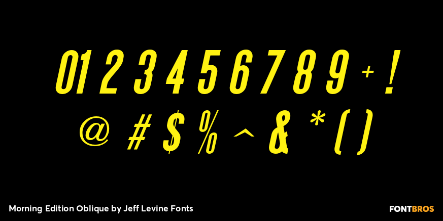 Morning Edition Oblique Font Poster #4