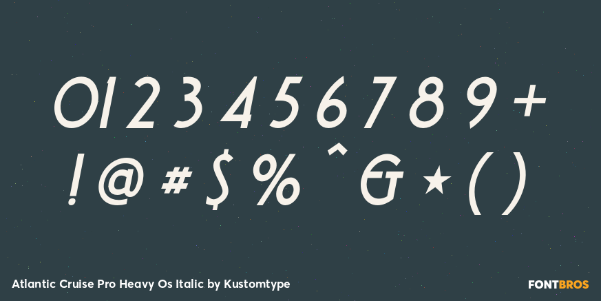 Atlantic Cruise Pro Heavy Os Italic Font Poster #4