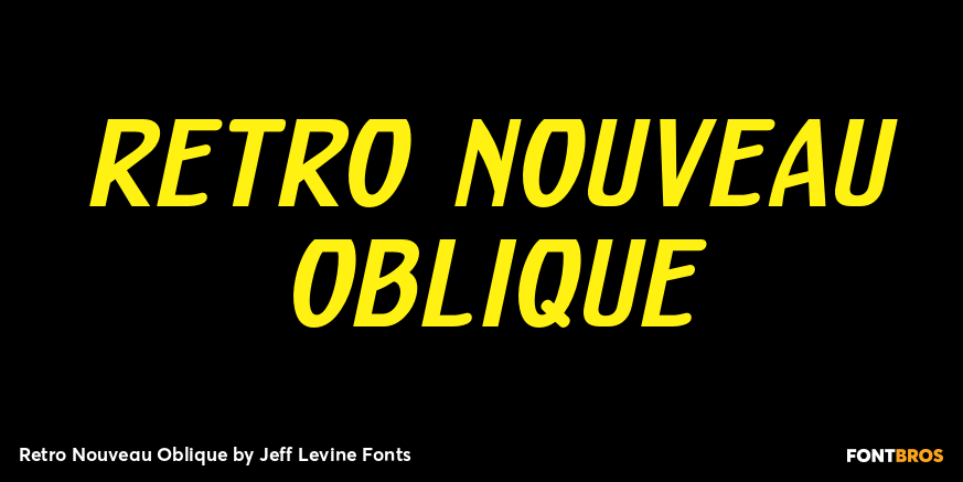 Retro Nouveau Oblique Font Poster #1