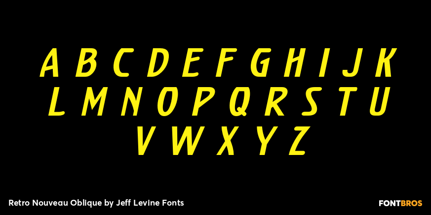 Retro Nouveau Oblique Font Poster #3