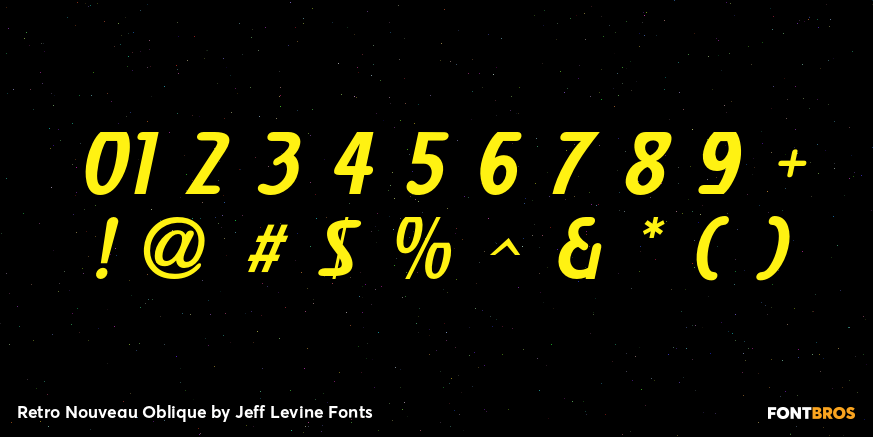 Retro Nouveau Oblique Font Poster #4