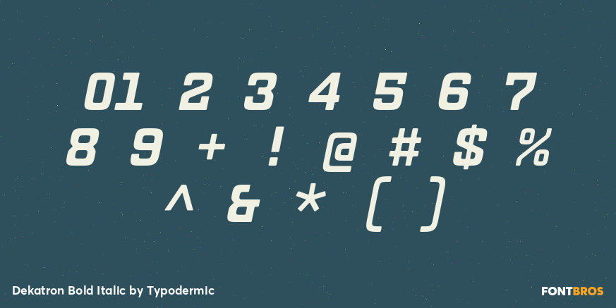 Dekatron Bold Italic Font Poster #1