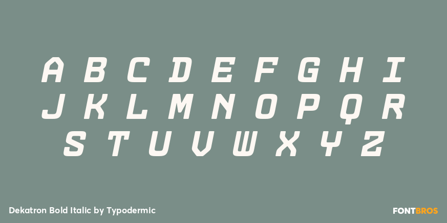 Dekatron Bold Italic Font Poster #2