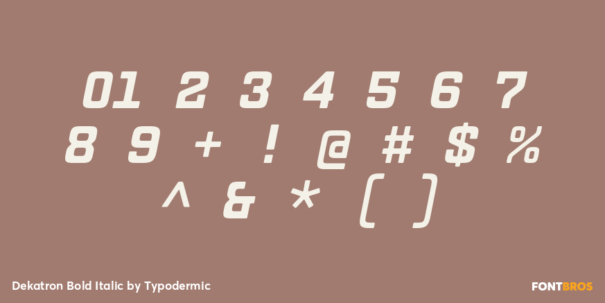 Dekatron Bold Italic Font Poster #4