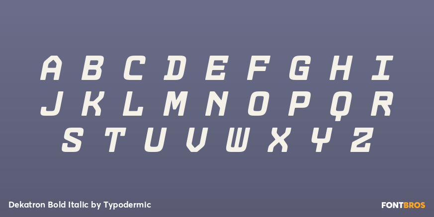 Dekatron Bold Italic Font Poster #1