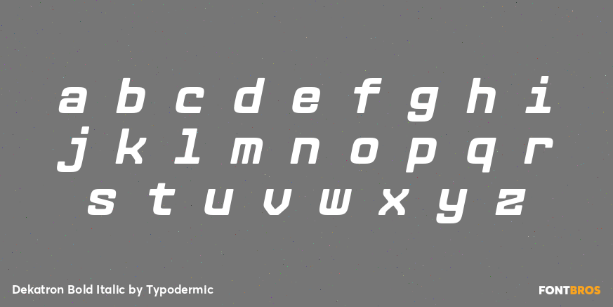 Dekatron Bold Italic Font Poster #1