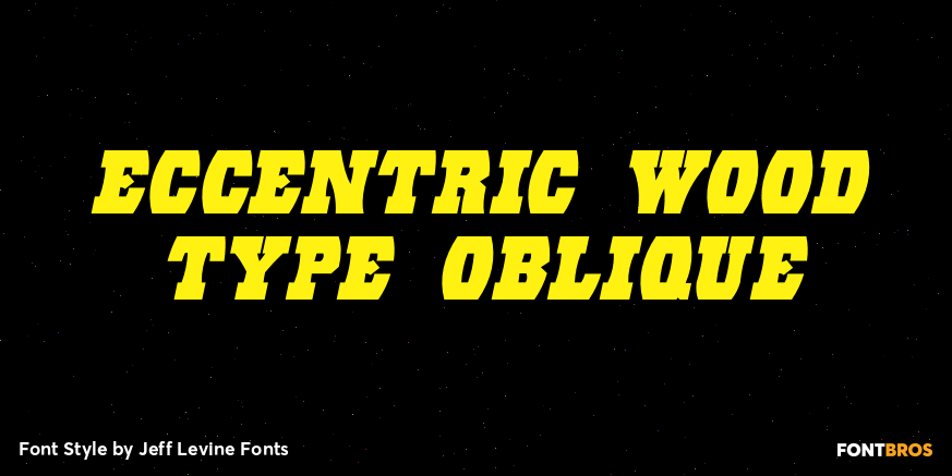 Eccentric Wood Type Oblique Poster