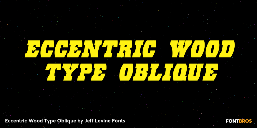 Eccentric Wood Type Oblique Poster