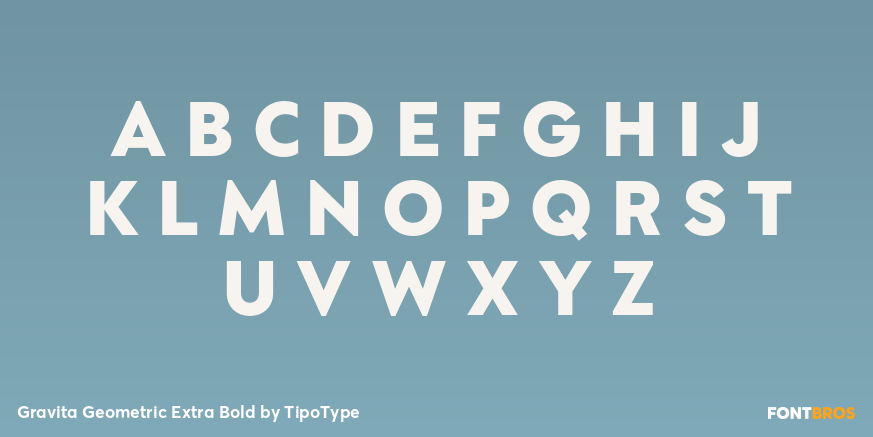 Gravita Geometric Extra Bold Font Poster #2