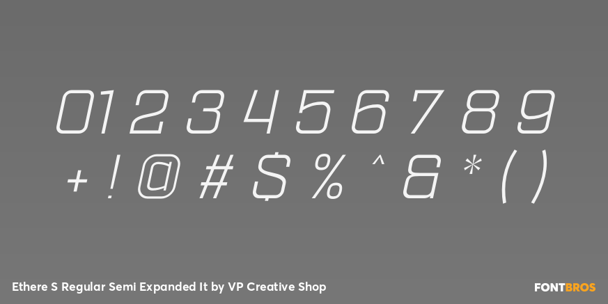 Ethere S Regular Semi Expanded It Font Poster #1
