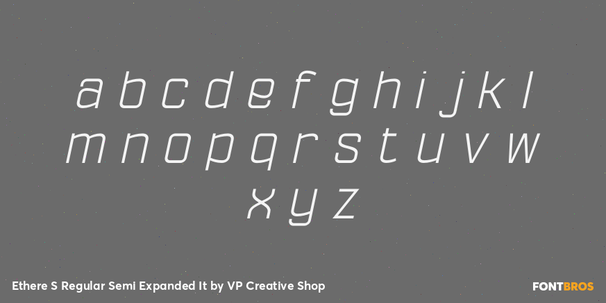 Ethere S Regular Semi Expanded It Font Poster #1