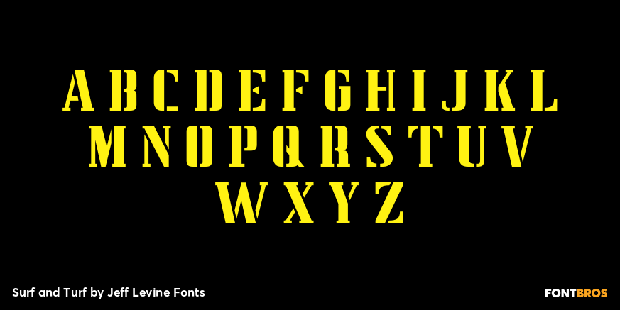 Surf and Turf Font Poster #3