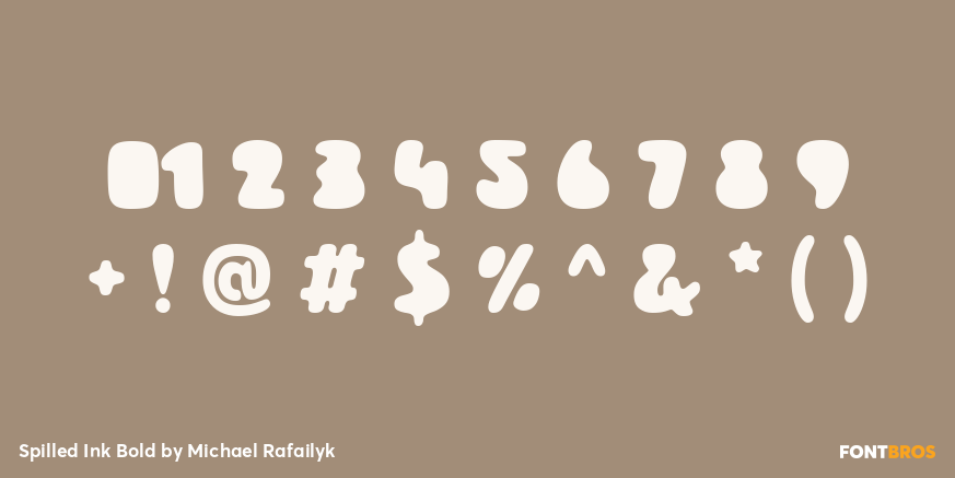 Spilled Ink Bold Font Poster #1