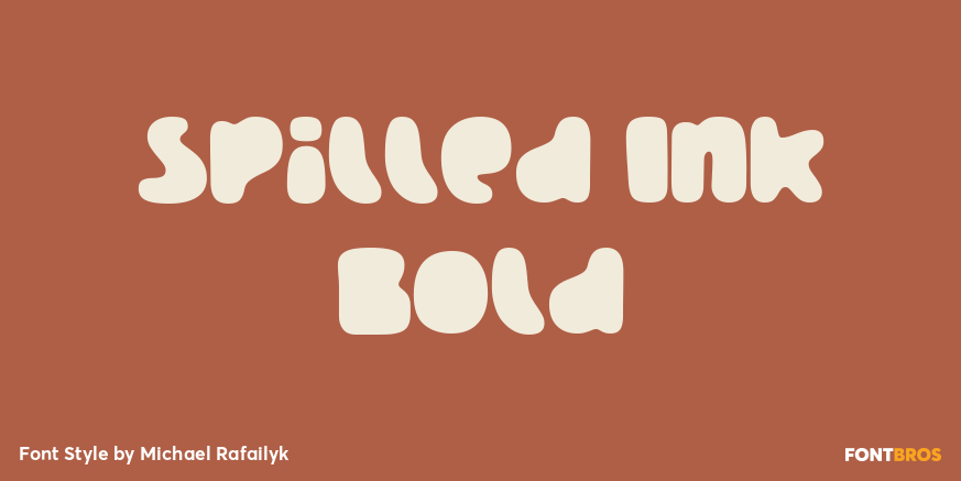Spilled Ink Bold Font Poster #1
