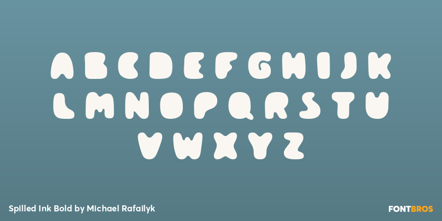 Spilled Ink Bold Font Poster #2