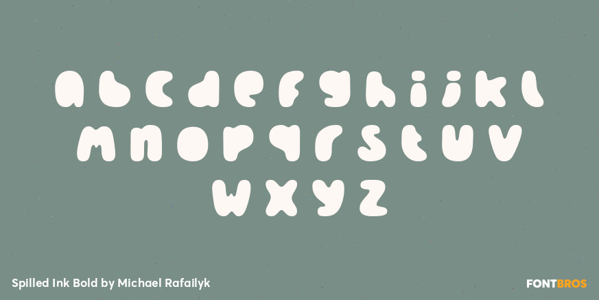 Spilled Ink Bold Font Poster #3