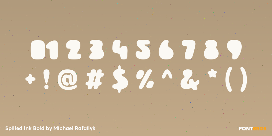 Spilled Ink Bold Font Poster #4