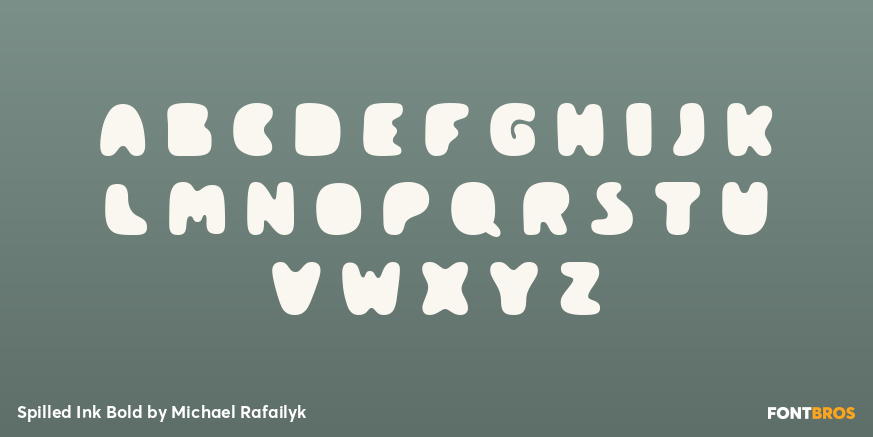 Spilled Ink Bold Font Poster #1