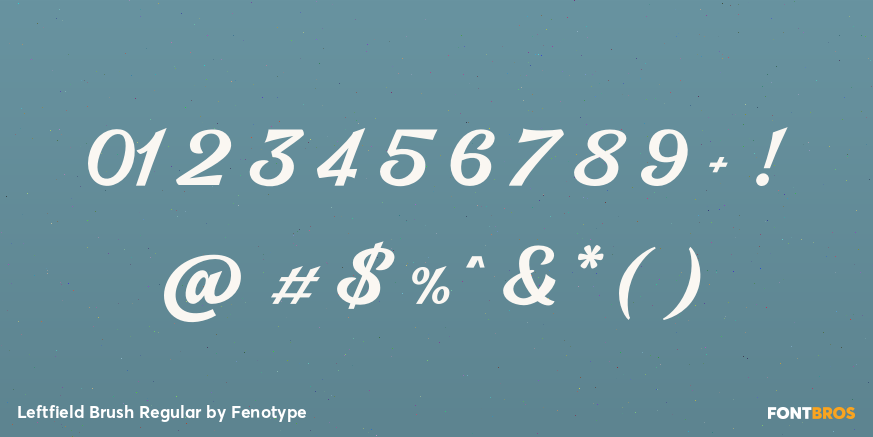 Leftfield Brush Regular Font Poster #1