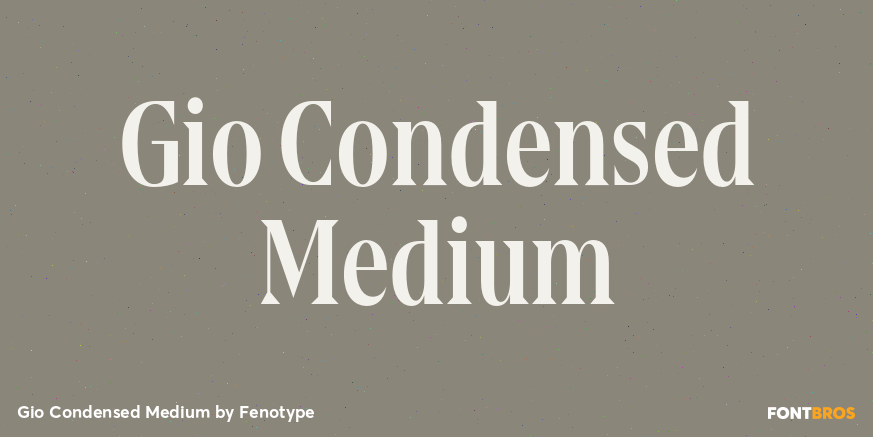 Gio Condensed Medium Font Poster #1
