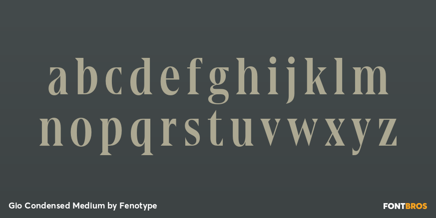 Gio Condensed Medium Font Poster #3