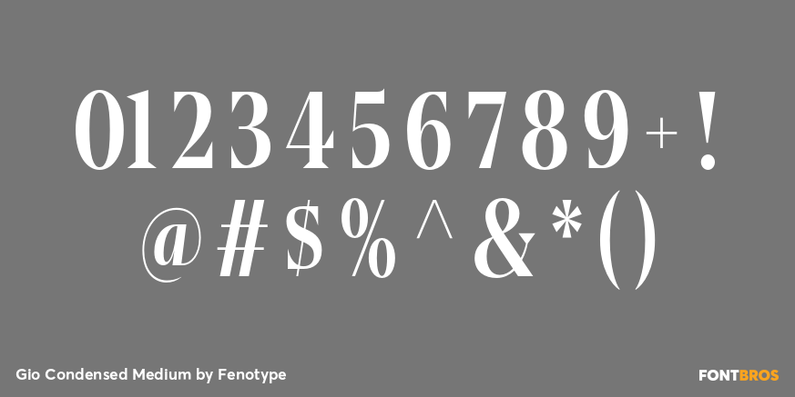 Gio Condensed Medium Font Poster #4
