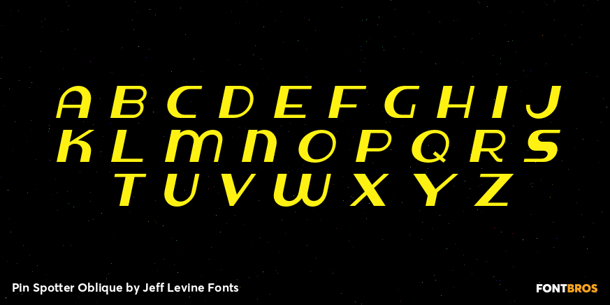 Pin Spotter Oblique Font Poster #3