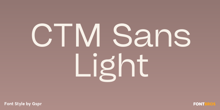 CTM Sans Light Font Poster #1