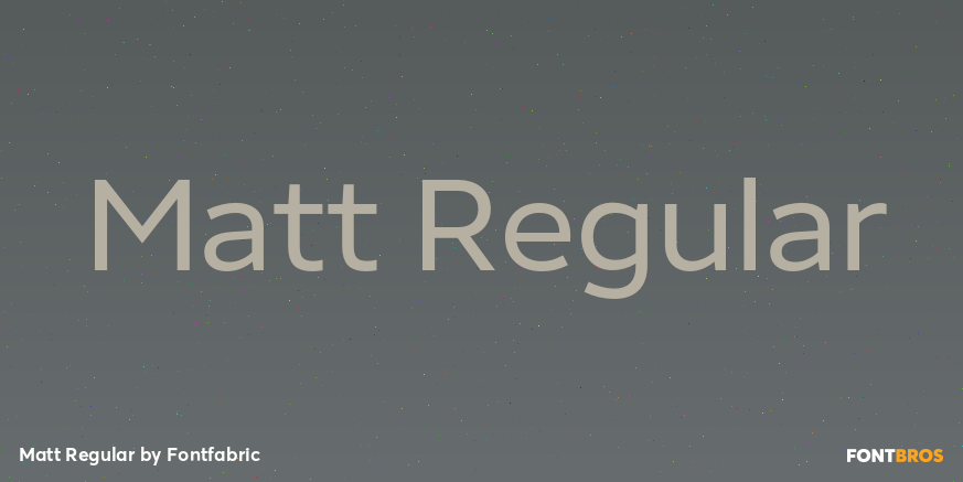 Matt Regular Font Poster #1