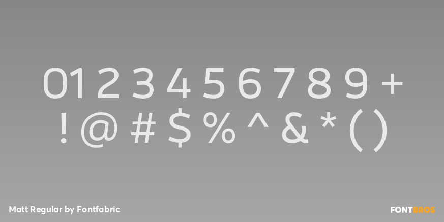 Matt Regular Font Poster #4