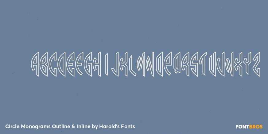Circle Monograms Outline & Inline Font Poster #1